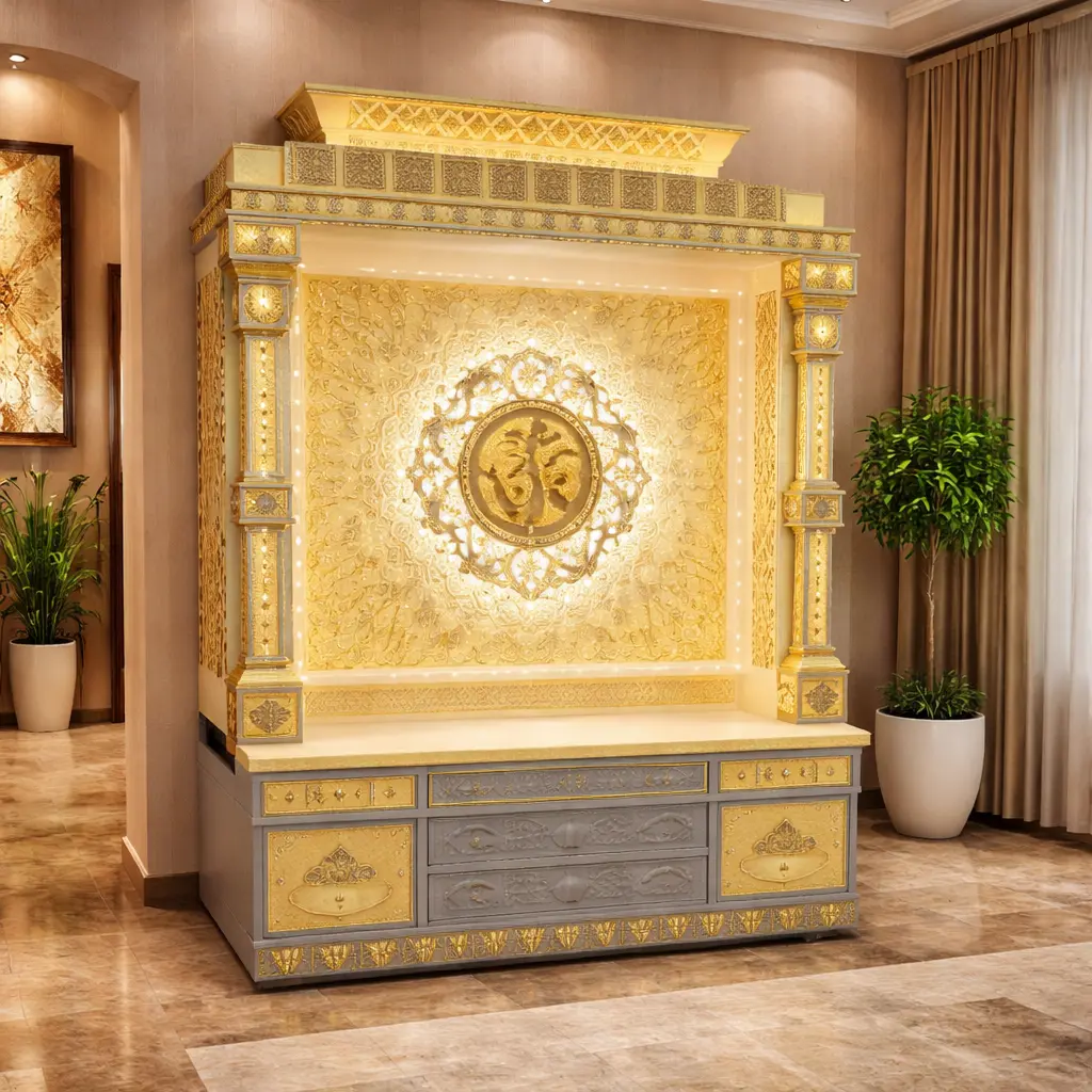 LED Corian Mandir