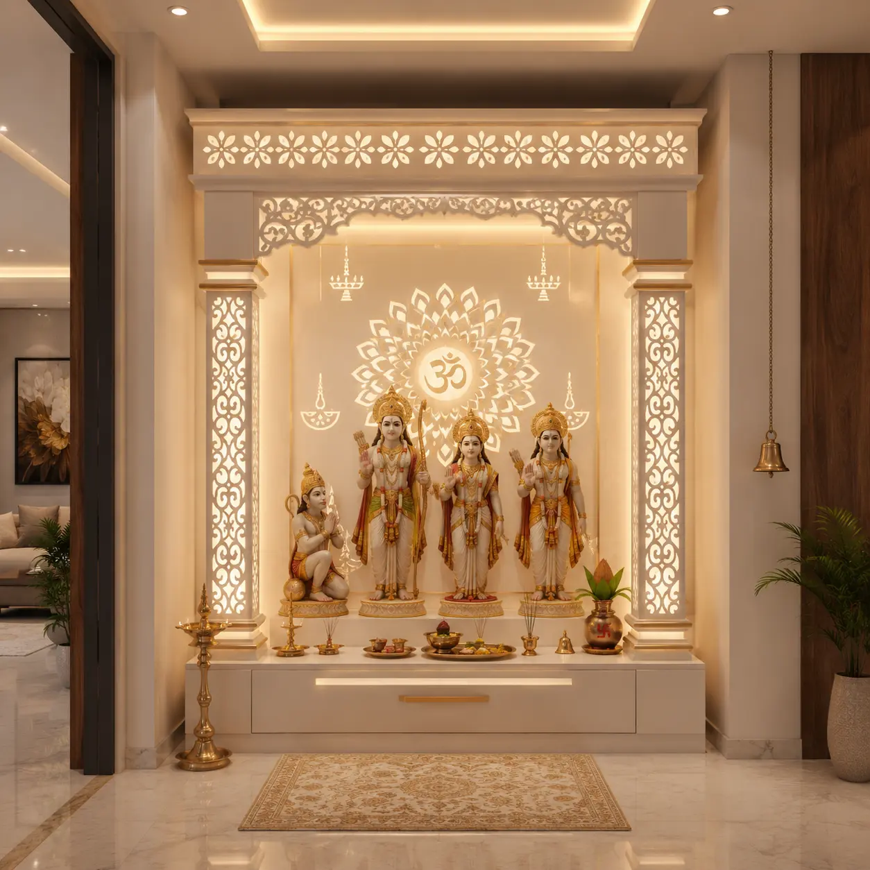 Ram Darbar Corian Temple, Temple for home, Home Temple, Mandir for home, Corian Temple